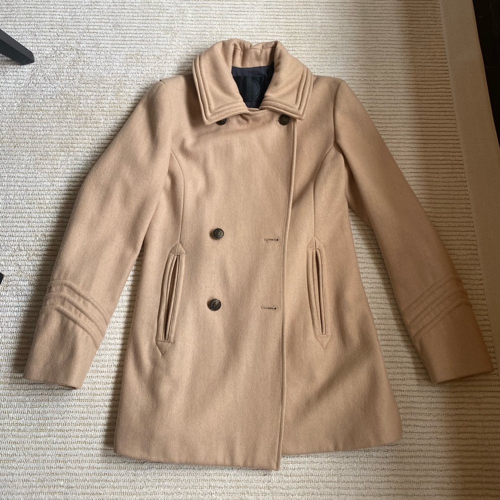 Troy Smith for D Wool Blend Camel Coat